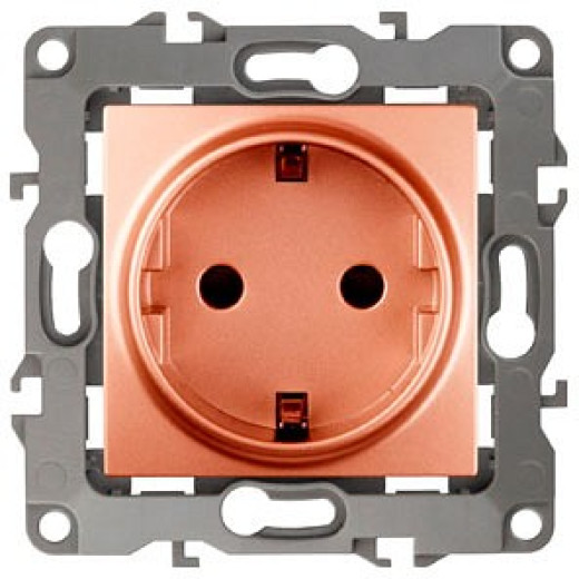 Розетка с заземлением, без рамки Эра Эра 12 12-2001-14