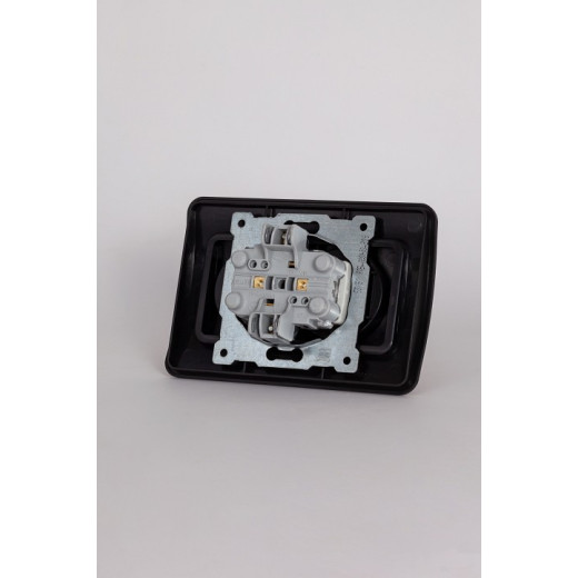 Розетка двойная без заземления и со шторкой Elbi Eleсtriс Jazz 508-014800-918