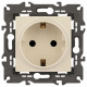Розетка с заземлением и со шторкой, без рамки Эра Эра Elegance 14-2102-02