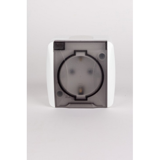 Розетка с заземлением с крышкой Elbi Eleсtriс Alsu 7 504-010215-218