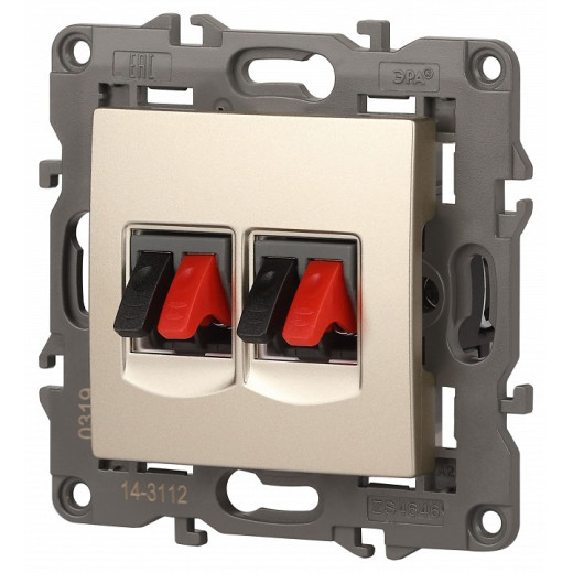 Розетка акустическая без рамки Эра Эра Elegance 14-3112-04