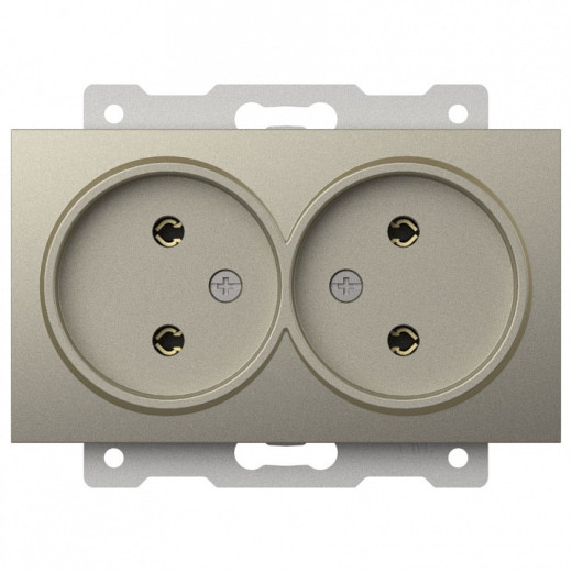 Розетка двойная без заземления, без рамки Elbi Eleсtriс Zena Vega 609-011400-908