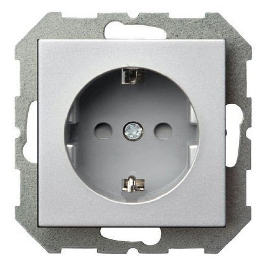 Розетка с заземлением и со шторкой, без рамки LIREGUS EPSILON 28-1753