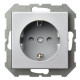 Розетка с заземлением и со шторкой, без рамки LIREGUS EPSILON 28-1753