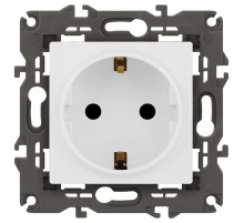 Розетка с заземлением и со шторкой, без рамки Эра Эра Elegance 14-2102-01М