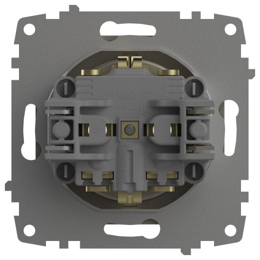 Розетка с заземлением, без рамки Elbi Eleсtriс Zena Vega 609-011400-217
