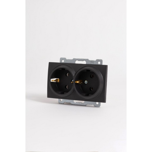 Розетка двойная с заземлением, без рамки Elbi Eleсtriс Zena Vega 609-014800-907