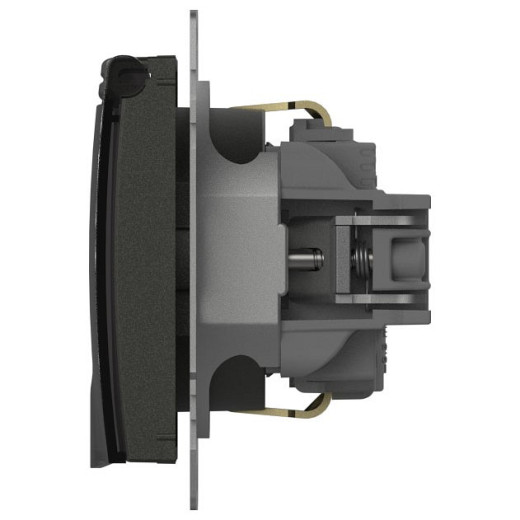 Розетка с заземлением с крышкой, без рамки Elbi Eleсtriс Zena Vega 609-011100-218