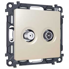 ТВ-розетка и SAT-розетка оконечная без рамки Ambrella Volt MA MA333310