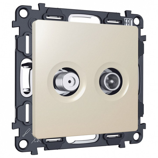 ТВ-розетка и SAT-розетка оконечная без рамки Ambrella Volt MA MA333310