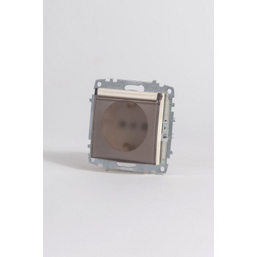 Розетка с заземлением с крышкой, без рамки Elbi Eleсtriс Zena Vega 609-012500-218