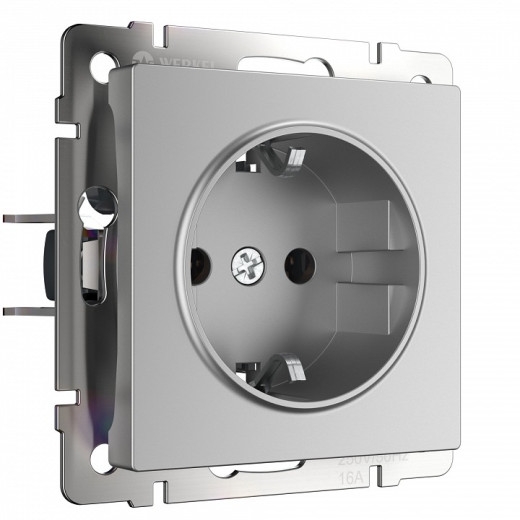 Розетка с заземлением и со шторкой, без рамки Werkel  W1171106