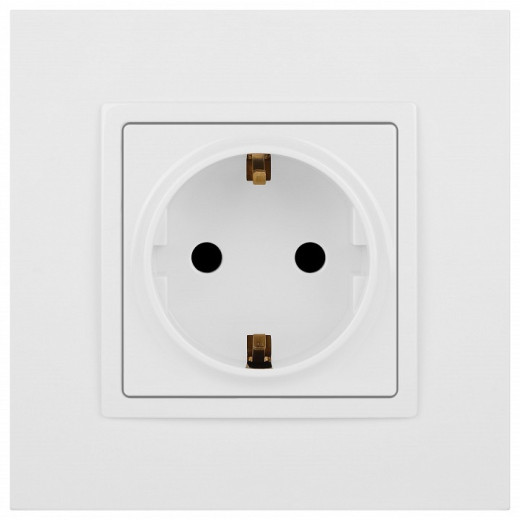 Розетка с заземлением и со шторкой, без рамки Эра Эра Elegance 14-2102-01