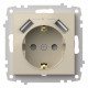 Розетка с заземлением и со шторкой и 2хUSB type A, без рамки Elbi Eleсtriс Zena Vega 609-010300-317