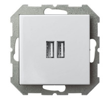 Розетка 2хUSB type A без рамки LIREGUS EPSILON 28-0352