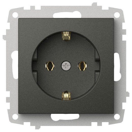 Розетка с заземлением, без рамки Elbi Eleсtriс Zena Vega 609-011100-217