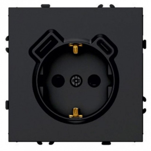 Розетка с заземлением и со шторкой и 2хUSB type A и C, без рамки Stekker Эмили 50218