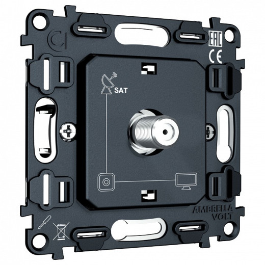 Механизм ТВ-розетки и SAT-розетки Ambrella Volt QUANT VM215