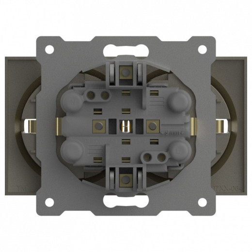 Розетка двойная с заземлением, без рамки Elbi Eleсtriс Zena Vega 609-011400-907