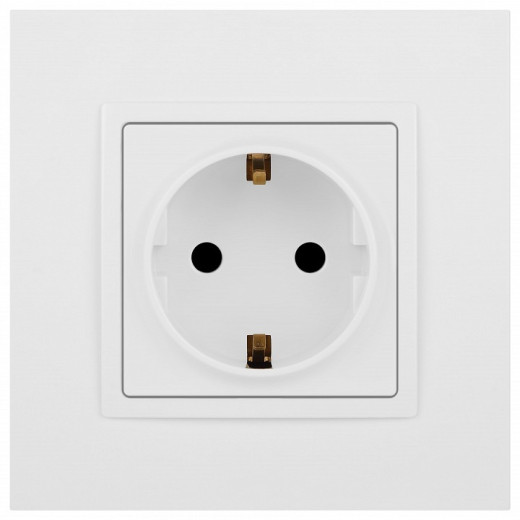 Розетка с заземлением и со шторкой, без рамки Эра Эра Elegance 14-2102-01М