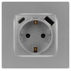 Розетка с заземлением и со шторкой и 2хUSB, без рамки Эра Эра 12 12-4108-03