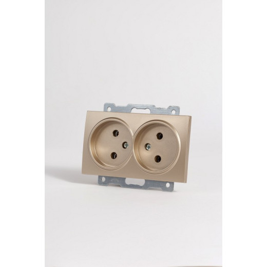 Розетка двойная без заземления, без рамки Elbi Eleсtriс Zena Vega 609-011400-908