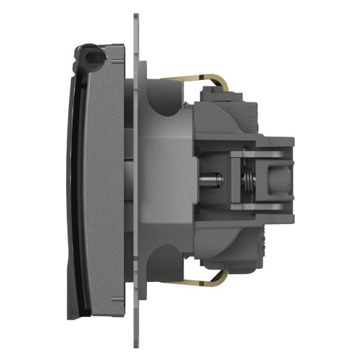 Розетка с заземлением с крышкой, без рамки Elbi Eleсtriс Zena Vega 609-011000-218