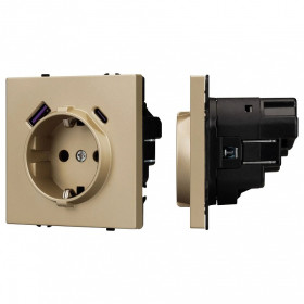 Розетка с заземлением и 2хUSB type A, без рамки Arlight SCT 054286