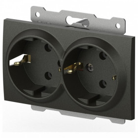 Розетка двойная с заземлением, без рамки Elbi Eleсtriс Zena Vega 609-011100-907