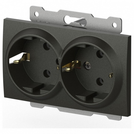 Розетка двойная с заземлением, без рамки Elbi Eleсtriс Zena Vega 609-011100-907