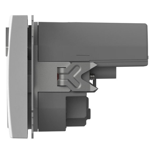 Розетка с заземлением и со шторкой и 2хUSB type A, без рамки Elbi Eleсtriс Zena Vega 609-015600-317