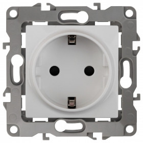 Розетка с заземлением, без рамки Эра Эра 12 12-2011-01