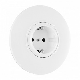 Розетка с заземлением и со шторкой Arte Milano SET08-1 SET08-1-40-1 white