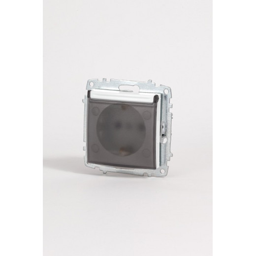 Розетка с заземлением с крышкой, без рамки Elbi Eleсtriс Zena Vega 609-015600-218