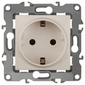 Розетка с заземлением, без рамки Эра Эра 12 12-2101-02