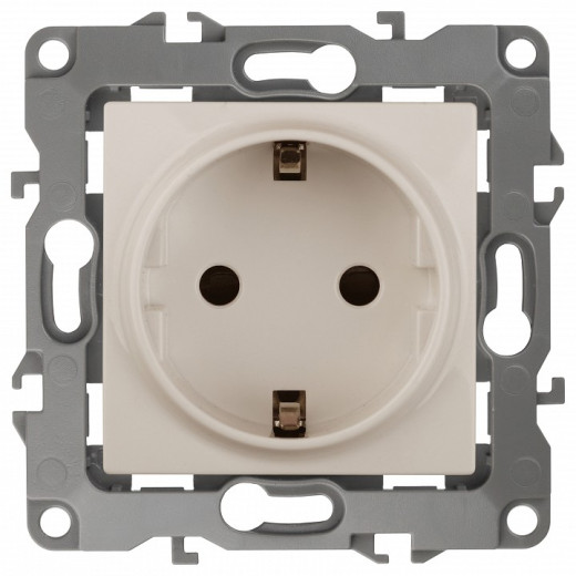 Розетка с заземлением, без рамки Эра Эра 12 12-2101-02