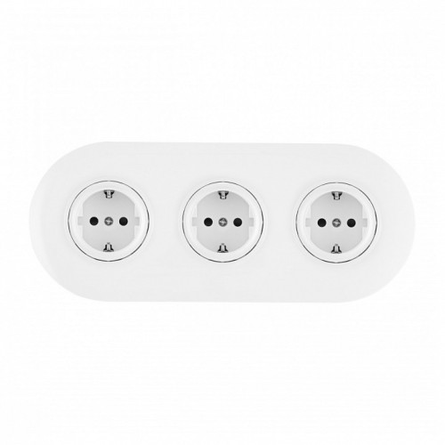 Розетка с заземлением и со шторкой Arte Milano SET08-3 SET08-3-40-1x3 white