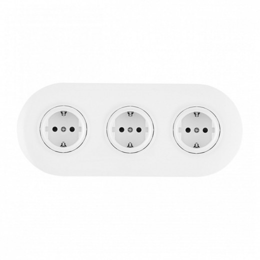 Розетка с заземлением и со шторкой Arte Milano SET08-3 SET08-3-40-1x3 white