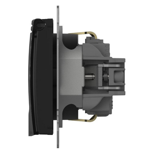 Розетка с заземлением и со шторкой, без рамки с крышкой Elbi Eleсtriс Zena Vega 609-014800-219