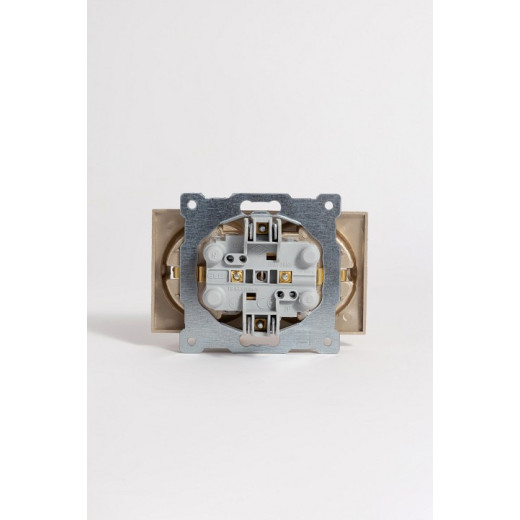 Розетка двойная с заземлением, без рамки Elbi Eleсtriс Zena Vega 609-011400-907