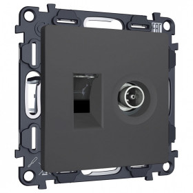 ТВ-розетка и розетка Ethernet RJ-45 без рамки Ambrella Volt ALFA MA912510