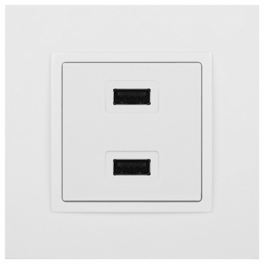 Розетка 2хUSB type A без рамки Эра Эра Elegance 14-4110-01