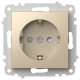 Розетка с заземлением и со шторкой, без рамки Elbi Eleсtriс Zena Vega 609-012500-243