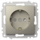 Розетка с заземлением и со шторкой, без рамки Elbi Eleсtriс Zena Vega 609-011400-243