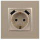 Розетка с заземлением и со шторкой и 2хUSB, без рамки Эра Эра Elegance 14-4109-04