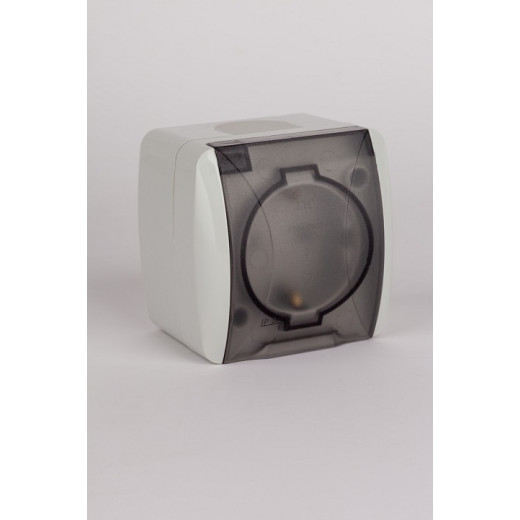 Розетка с заземлением с крышкой Elbi Eleсtriс Eva 554-011500-218