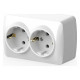 Розетка двойная с заземлением Elbi Eleсtriс Alsu 7 504-010200-907