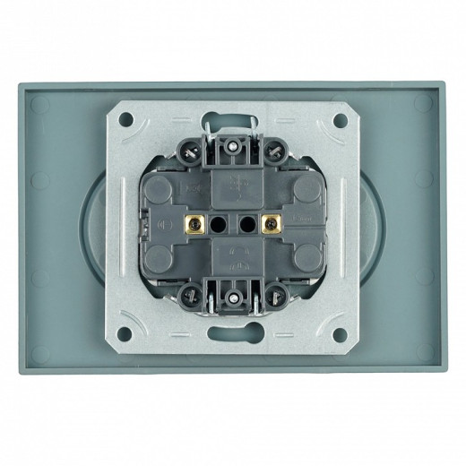 Розетка двойная без заземления и со шторкой, без рамки Stekker RST10-5116-09 49929