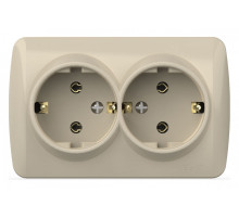 Розетка двойная с заземлением Elbi Eleсtriс Alsu 7 504-010300-907