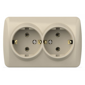 Розетка двойная с заземлением Elbi Eleсtriс Alsu 7 504-010300-907